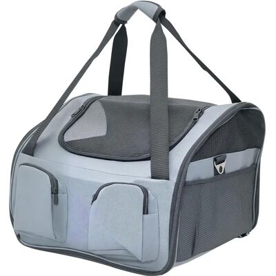 PawHut Portable Pet Carrier - Small Grey Travel Bag PawHut Portable Pet Carrier - Small Grey Travel Bag