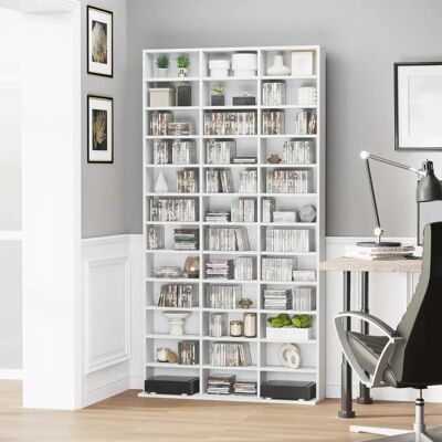 HOMCOM - CD/DVD Storage Shelf 1116 CDs - White - Storage shelf HOMCOM - CD/DVD Storage Shelf 1116 CDs - White - Storage shelf