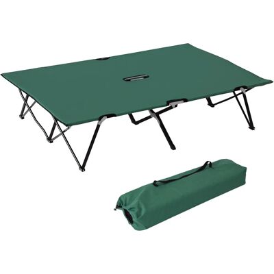 Outsunny Double Camping Cot Foldable Sunbed - Camping Bed Outsunny Double Camping Cot Foldable Sunbed - Camping Bed