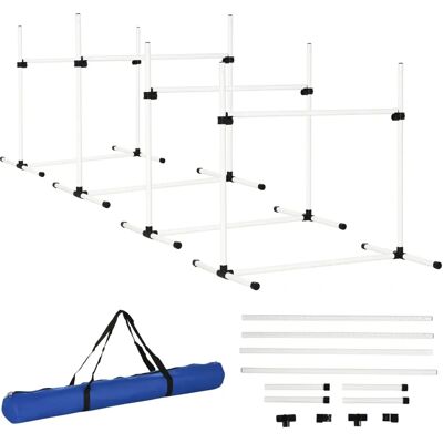 PawHut Dog Agility Set - White - 99L x 65W x 94H cm - Dog Type PawHut Dog Agility Set - White - 99L x 65W x 94H cm - Dog Type