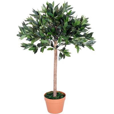 Outsunny Artificial Olive Tree - 90 cm in Orange Pot - Home Decor Outsunny Artificial Olive Tree - 90 cm in Orange Pot - Home Decor