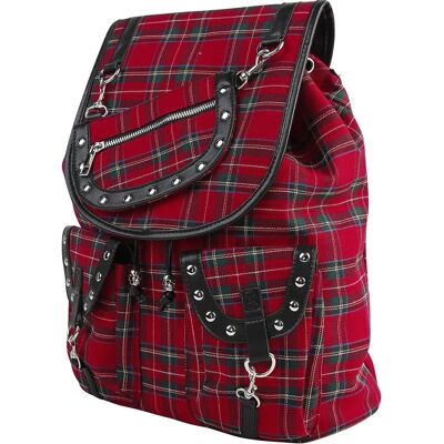 Banned Alternative Roter Tartanfrauenrucksack - Rucksack - Damen - 90% Polyester, 10% Polyurethan Banned Alternative Roter Tartanfrauenrucksack - Rucksack - Damen - 90% Polyester, 10% Polyurethan