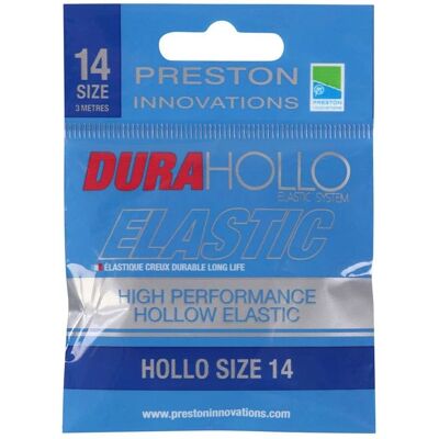 Preston Innovations Dura Hollo Elástico - Tamaño 14 - Azul Perla - Elástico de Pesca Preston Innovations Dura Hollo Elástico - Tamaño 14 - Azul Perla - Elástico de Pesca
