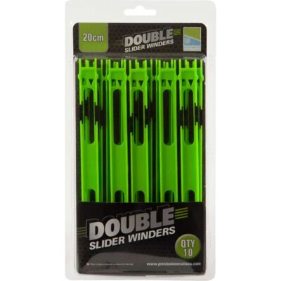 Preston Innovations Double Slider Winders - 20cm Green - Fishing Reel Winder Preston Innovations Double Slider Winders - 20cm Green - Fishing Reel Winder