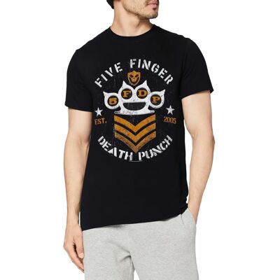 HeyRusty T-Shirt Chevron Five Finger Death Noire XXL - T-Shirt HeyRusty T-Shirt Chevron Five Finger Death Noire XXL - T-Shirt