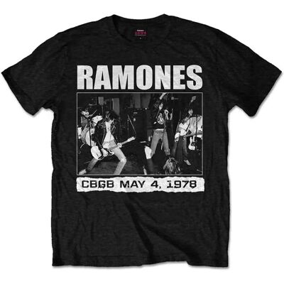 Ramones CBGB 1978 Svart T-shirt - Rock Ramones CBGB 1978 Svart T-shirt - Rock