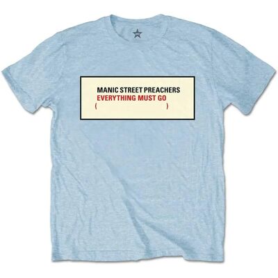 Manic Street Preachers Modell Liten Blå T-shirt - T-shirt Manic Street Preachers Modell Liten Blå T-shirt - T-shirt