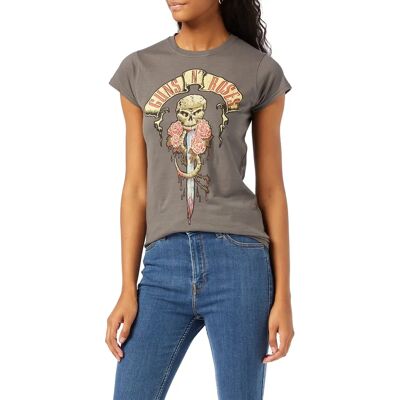 Tricou gri Guns N' Roses - Dagger care picură - Rock Off Tricou gri Guns N' Roses - Dagger care picură - Rock Off