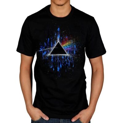 Pink Floyd Dark Side Of The Moon Blue Splatter T-shirt - T-shirt Pink Floyd Dark Side Of The Moon Blue Splatter T-shirt - T-shirt