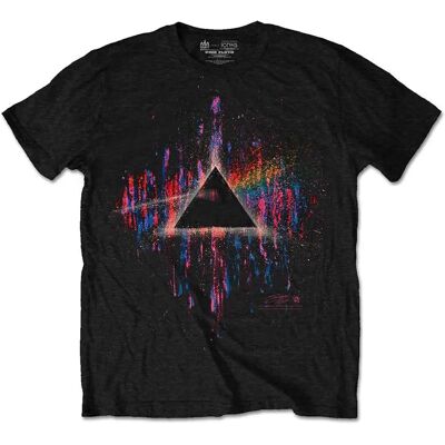 Pink Floyd Dark Side Of The Moon Pink Splatter T-Shirt - T-shirt Pink Floyd Dark Side Of The Moon Pink Splatter T-Shirt - T-shirt