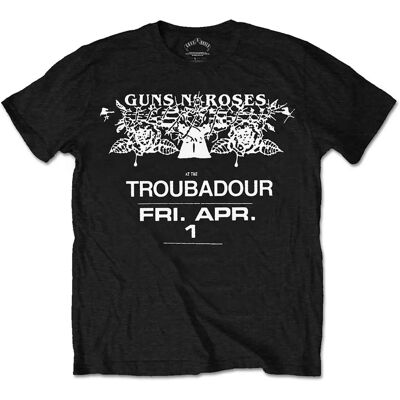 Guns N' Roses Official Band T-Shirt - Troubadour Flyer - T-Shirt Guns N' Roses Official Band T-Shirt - Troubadour Flyer - T-Shirt