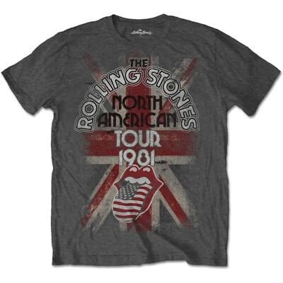 HeyRusty Rolling Stones Turné T-Shirt - Rock Off - Grå Small HeyRusty Rolling Stones Turné T-Shirt - Rock Off - Grå Small