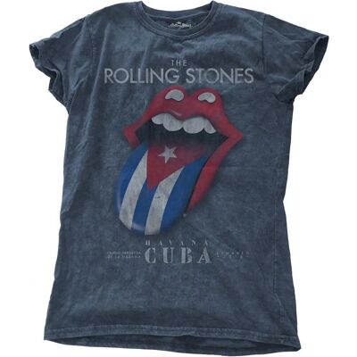 The Rolling Stones Havana Cuba Snow Wash Skinny T-Shirt - T-Shirt The Rolling Stones Havana Cuba Snow Wash Skinny T-Shirt - T-Shirt