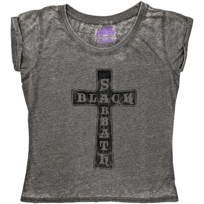 Black Sabbath Vintage Cross Burnout T-shirt - Dammode Black Sabbath Vintage Cross Burnout T-shirt - Dammode