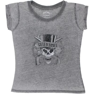 Guns N' Roses Faded Skull Burnout T-Shirt - T-Shirt Guns N' Roses Faded Skull Burnout T-Shirt - T-Shirt