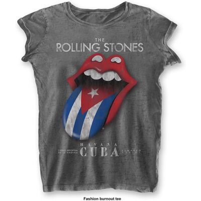 The Rolling Stones Havana Cuba Burnout T-Shirt - T-Shirt The Rolling Stones Havana Cuba Burnout T-Shirt - T-Shirt
