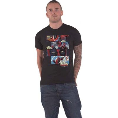 Marvel Deadpool Strips Black T-shirt - T-shirt Marvel Deadpool Strips Black T-shirt - T-shirt