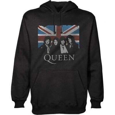 Hanorac unisex HeyRusty Queen - Vintage Union Jack - Negru Hanorac unisex HeyRusty Queen - Vintage Union Jack - Negru