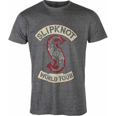 Tricou gri cu logo vintage Slipknot - Tricou Tricou gri cu logo vintage Slipknot - Tricou