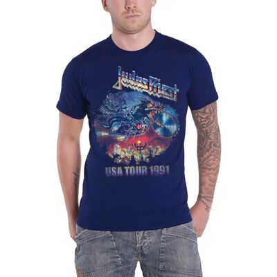 HeyRusty Judas Priest US Tour 91 Blå Liten T-shirt HeyRusty Judas Priest US Tour 91 Blå Liten T-shirt