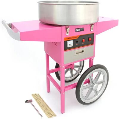 Macchina per zucchero filato KuKoo Rosa con Carrello - Grande Ciotola in Acciaio Macchina per zucchero filato KuKoo Rosa con Carrello - Grande Ciotola in Acciaio