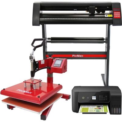 PixMax Modèle - Presse à chaud oscillante 38cm - Imprimante & Coupeuse multifonction - Publicité PixMax Modèle - Presse à chaud oscillante 38cm - Imprimante & Coupeuse multifonction - Publicité