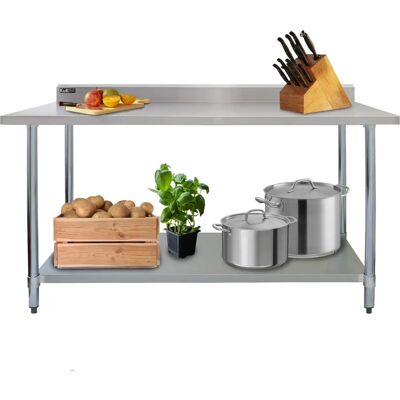 Stół Cateringowy z Stali Nierdzewnej KuKoo - 6 stóp szeroki Stół Cateringowy z Stali Nierdzewnej KuKoo - 6 stóp szeroki
