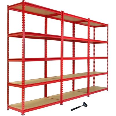 Monster Racking 3 Red Steel Shelving - Garage Storage Units Monster Racking 3 Red Steel Shelving - Garage Storage Units