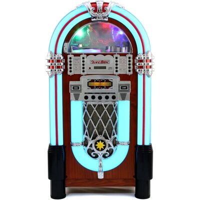 MonsterShop Vintage 1950s Jukebox - Bluetooth CD Radio Światła MonsterShop Vintage 1950s Jukebox - Bluetooth CD Radio Światła