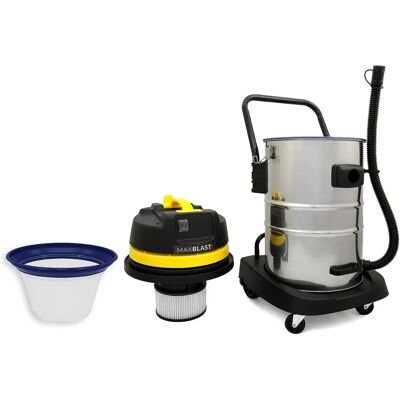 Aspiradora Industrial MAXBLAST Húmeda y Seca Extra Potente de Acero Inoxidable 60L Aspiradora Industrial MAXBLAST Húmeda y Seca Extra Potente de Acero Inoxidable 60L