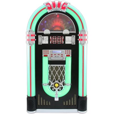 MonsterShop Jukebox Vintage Rétro Stéréo Lecteur Vinyle - Publicité MonsterShop Jukebox Vintage Rétro Stéréo Lecteur Vinyle - Publicité