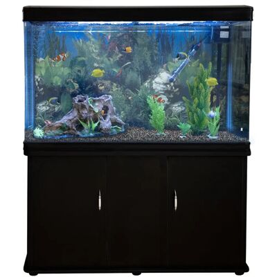 MonsterShop - Aquarium Cabinet - Black - Aquarium Cabinet Set MonsterShop - Aquarium Cabinet - Black - Aquarium Cabinet Set