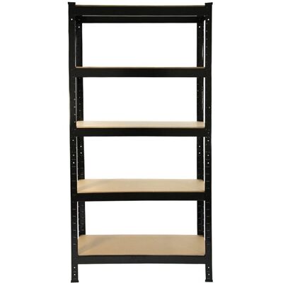 Monster Racking 2 x T-RAX Mustat Metalliset Hyllyt - Autotalli 5 Taso Monster Racking 2 x T-RAX Mustat Metalliset Hyllyt - Autotalli 5 Taso