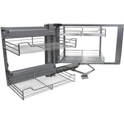 KuKoo Cestelli da Cucina ad Angolo - Mano Sinistra - Acciaio Inox KuKoo Cestelli da Cucina ad Angolo - Mano Sinistra - Acciaio Inox