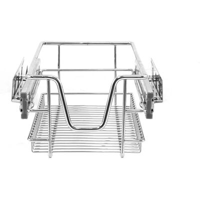 KuKoo Kitchen Pull Out Storage Baskets - Silver - 300mm Wide - Storage Baskets KuKoo Kitchen Pull Out Storage Baskets - Silver - 300mm Wide - Storage Baskets