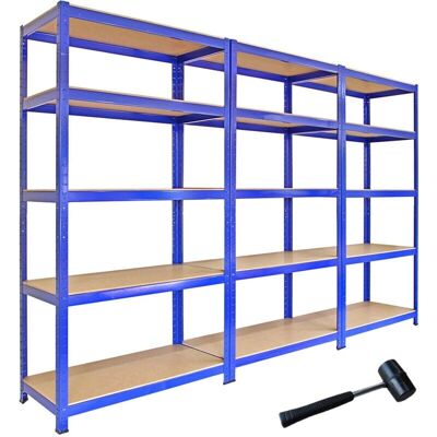 Monster Cable 3x Metal Racking 5-Tier Heavy Duty Shelves Garage Warehouse Shed Storage Monster Cable 3x Metal Racking 5-Tier Heavy Duty Shelves Garage Warehouse Shed Storage