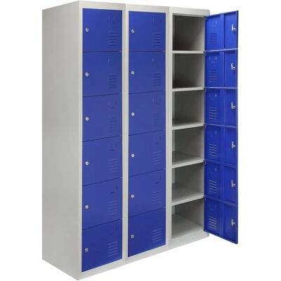 MonsterShop Niebieskie 6-drzwiowe Szafki ze Stali MonsterShop Niebieskie 6-drzwiowe Szafki ze Stali