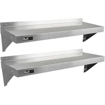 KuKoo Stainless Steel Wall Shelf 1250mm - Kitchen & Catering KuKoo Stainless Steel Wall Shelf 1250mm - Kitchen & Catering