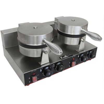 KuKoo Double Waffle Maker - Commercial Kitchen Non-Stick KuKoo Double Waffle Maker - Commercial Kitchen Non-Stick