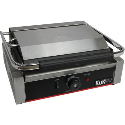 MonsterShop KuKoo Grill Elektryczny ze Stali Nierdzewnej Panini srebrny MonsterShop KuKoo Grill Elektryczny ze Stali Nierdzewnej Panini srebrny