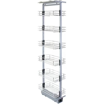 KuKoo Kääntyvä Keittiön Kaappi - 46cm Syvyys x 170-195cm Korkeus Hopea KuKoo Kääntyvä Keittiön Kaappi - 46cm Syvyys x 170-195cm Korkeus Hopea