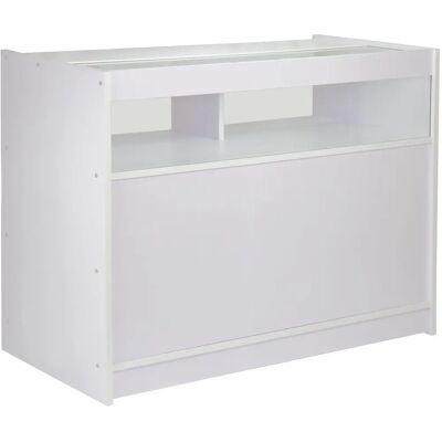 MonsterShop B1200 Weiß Glas Verkaufsstand - Einzelhandel MonsterShop B1200 Weiß Glas Verkaufsstand - Einzelhandel