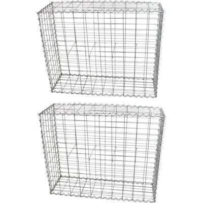 MonsterShop Silber Gabionen Körbe 100x80x30cm - Gartengitter MonsterShop Silber Gabionen Körbe 100x80x30cm - Gartengitter