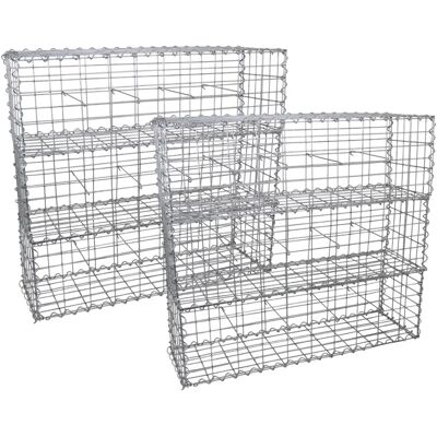 MonsterShop Verzinkte Silber Gabionen Körbe - 6 Stück MonsterShop Verzinkte Silber Gabionen Körbe - 6 Stück