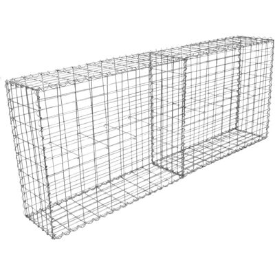 MonsterShop Cesti di Gavione Argento 100x95x30cm - Giardino e Esterni MonsterShop Cesti di Gavione Argento 100x95x30cm - Giardino e Esterni