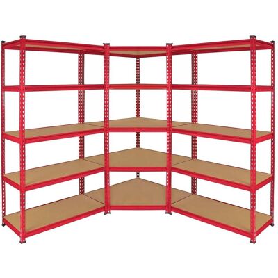 Monster Cable Storage Shelves - Red - 90cm x 45cm x 183cm Monster Cable Storage Shelves - Red - 90cm x 45cm x 183cm