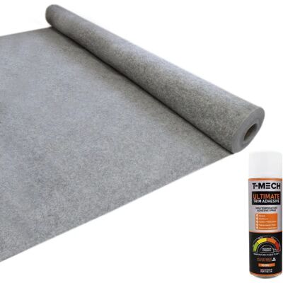 T-Mech Smoke Grey Van Lining Carpet Kit 11m2 - Automotive Interior T-Mech Smoke Grey Van Lining Carpet Kit 11m2 - Automotive Interior