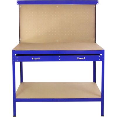 Monster Teräs Työpöytä Sininen Pegboard ja Laatikko - Työpöytä Monster Teräs Työpöytä Sininen Pegboard ja Laatikko - Työpöytä