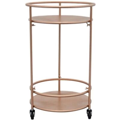 MonsterShop Petit Chariot de Bar Rose Gold - Étagères Halo Vintage - Publicité MonsterShop Petit Chariot de Bar Rose Gold - Étagères Halo Vintage - Publicité