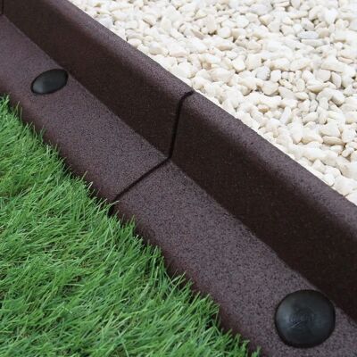 MonsterShop Flexible Rasenbegrenzung Braun - 1,2m - Gartenumrandung MonsterShop Flexible Rasenbegrenzung Braun - 1,2m - Gartenumrandung
